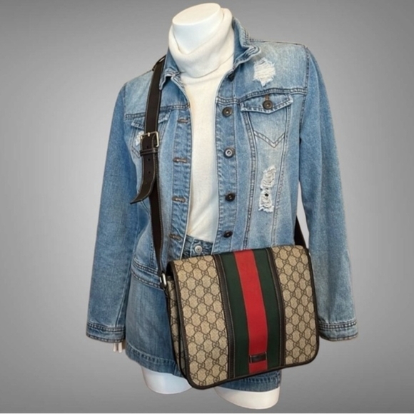 Gucci Handbags - Gucci Canvas Crossbody Bag